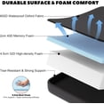 thumbnail image 6 of Stadium Seat Cushions - Portable Bleacher Cushions, 2.56" Extra Thick, Waterproof Oxford Fabric, Lightweight Stadium Seat Pads for Sports Events, Office, Camping, Outdoor Bench (1, Black), 6 of 7