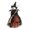 Dark Orange, variant on OIUR Halloween Witch Doll with Broom Small Witch Figurine with Gauze Skirt Spooky Table Centerpiece for Home Bedroom Desktop Decor