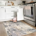 thumbnail image 7 of Moynesa 3'x5' Modern Abstract Area Rug,Washable Bedroom Rug Soft Throw Entry Mat Contemporary Faux Wool Non-Slip Stain Resistant Carpet for Living Room Kitchen Bath Office, Gray, 7 of 7
