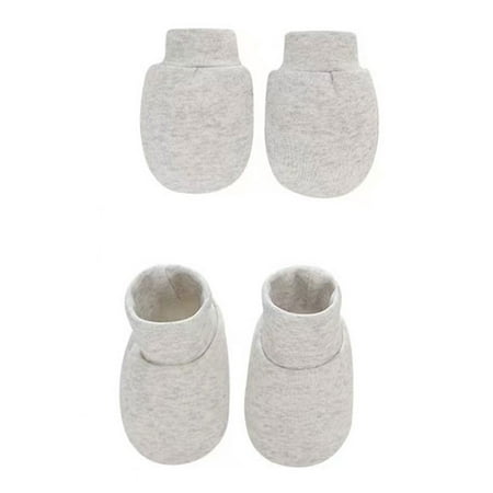 

Baby Soft Cotton Gloves Foot Covers Set Anti Scratching Mittens Socks Face for Protection Gloves Sox Kit for Newborn Inf