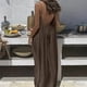 thumbnail image 1 of TaTaai Women's Backless Halter Maxi Dress Loose Fit Sleeveless Ankle Length Solid for Lounge Home Wear Casual Summer Daily Soft Gift, 1 of 8