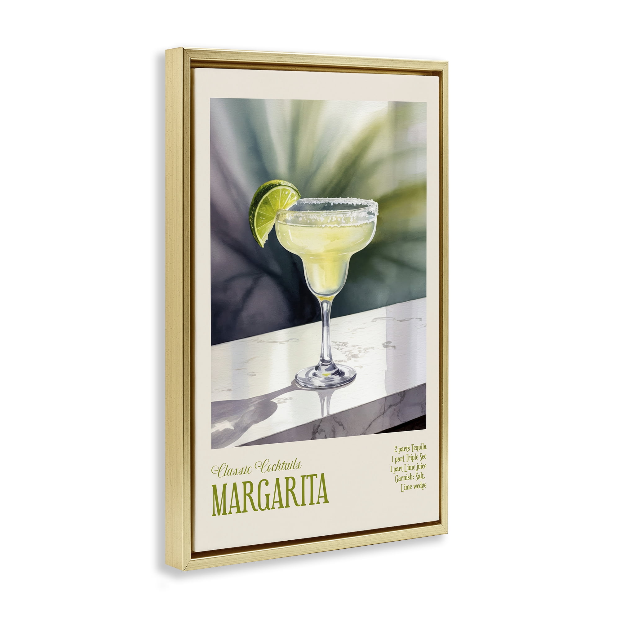 Stupell Industries Margarita on Marble Gold Framed Floater Canvas Wall Art, design by Andreas Magnusson