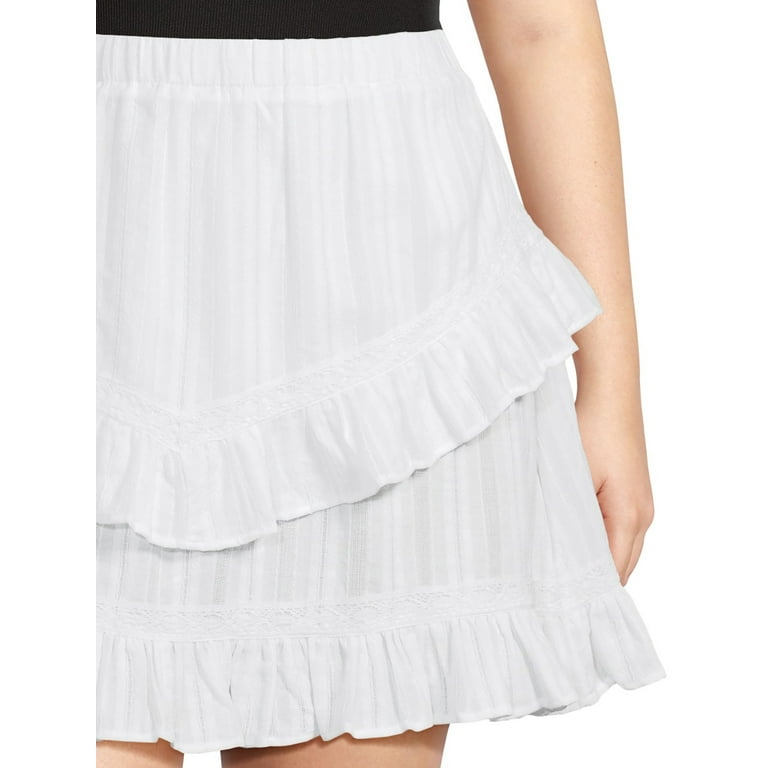 White lace cheap skirt xs