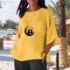 thumbnail image 4 of Xuyuer Women's Imitation Linen 3/4 Sleeve Blouse Crew Neck Summer Casual Tops Loose Fit Plus Size Tops Loose T Shirts Tunic Tops Shirts for Women Oversized Pocket T-shirt Fashionable Top, 4 of 6