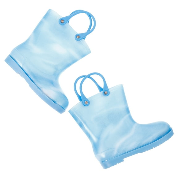 FRCOLOR Children's Rain Boots Water Shoes for Kids Toddler -blue