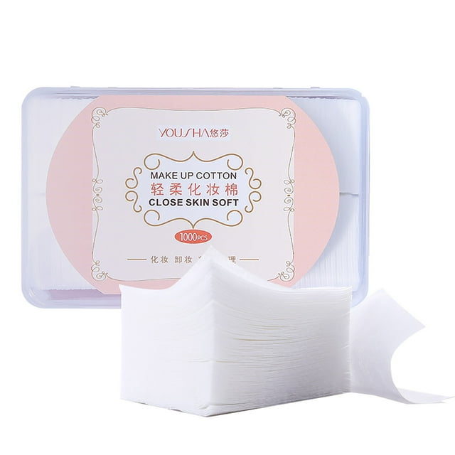Lint- Cosmetic Lip Makeup 1000PCS Eye Squares Pads & PadsPure Remover Effective Facial
