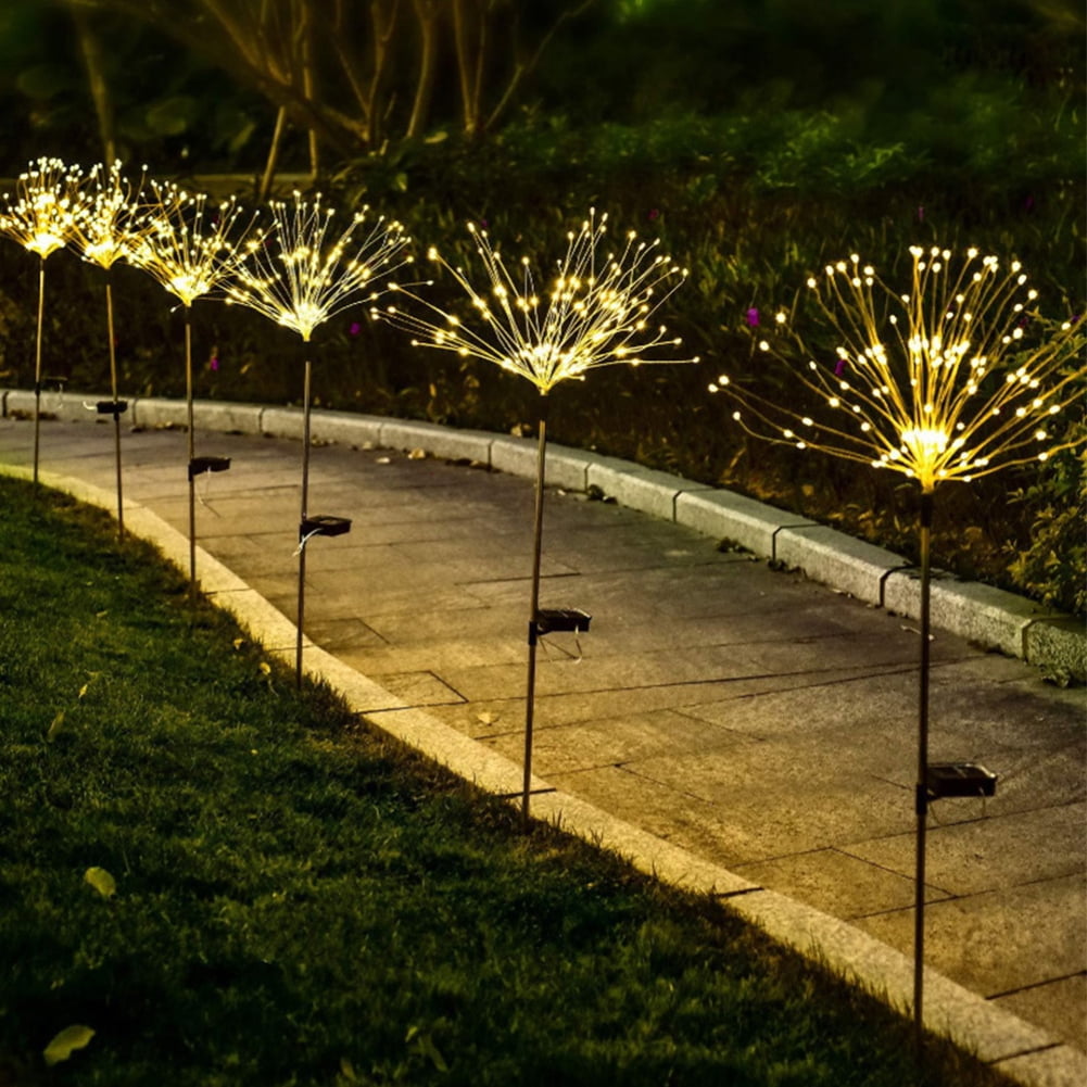 Details about   Solar Powered Outdoor Fireworks Lamp Garden Light Led Waterproof Lights Decor 