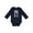 Navy, variant on Level 1 Human Boys or Girls Long Sleeve Baby Bodysuit