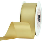 1-1/2" Wide Double Faced Polyester Gold Satin Ribbon Continuous Ribbon- 25 Yard,3pack