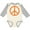 Natural and Heather, variant on Inktastic Funky Orange Peace Sign Boys or Girls Long Sleeve Baby Bodysuit