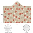 thumbnail image 3 of Wearable Blanket,Red Strawberry Plants Fruit Hooded Wearable Flannel Blanket for Adults & Teens with Buckle,Winter Poncho Shawl Wrap Cape,60"x80", 3 of 5