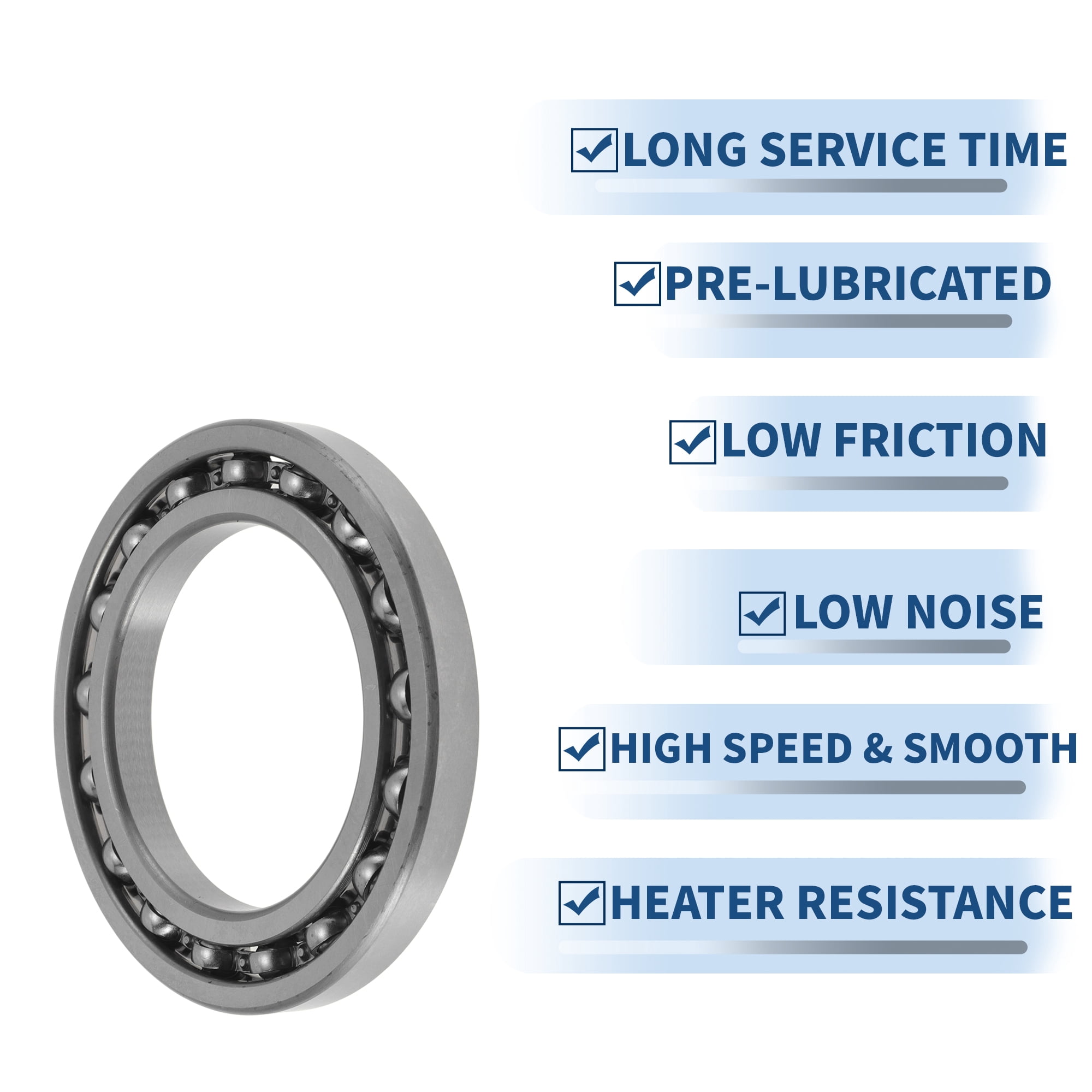 Unique Bargains 16015 Deep Groove Ball Bearings 75x115x13mm P5 Open Type Lubricated Bearings 1 Pc Car Scooter Skateboard Wheel Universal Silver Tone
