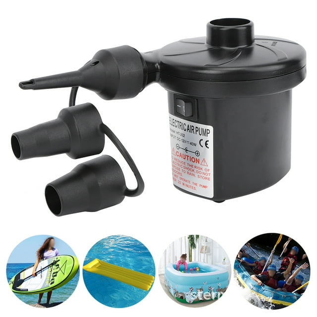 AMONIDA Car DC Pump, Excellent And Powerful Air Pump Black Electric Air Pump, Faster And Efficient Inflatable Experience Easy To Use, For Pools Sofas