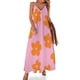 thumbnail image 1 of Nuevo vestido sin mangas con estampado de flores retro en rosa y naranja para mujer, vestido de fiesta, vestido de graduación, 1 of 7