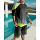 thumbnail image 4 of Conjunto deportivo de camiseta y pantalones cortos con estampado digital 3D para hombre de verano de Europa y Estados Unidos, 4 of 4