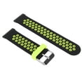 thumbnail image 2 of 24mm Replacement Watchband Color Contrast Adjust Size Soft Silicone Watch Strap for Spartan Hr Baro Black Green, 2 of 14