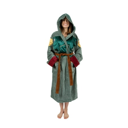 Boba Fett Adult Bathrobe, green, one size fits most