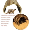 thumbnail image 6 of Extra Large Wooden Reptile Hideout Bearded Dragon Bendy Bridge Climbing Ladder Hiding Hut Reptiles Hide Cave Habitat Decor for Lizards Gecko Spiders Snakes Tortoise(XL:20" x 11.8"), 6 of 7
