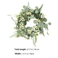 thumbnail image 2 of PAMINGONO 1Pc Vivid Leaf Wreath Plastic Door and Wall Hanging Decoration for Home and Outdoor Use, 2 of 8