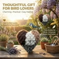 thumbnail image 2 of Handmade Fiber Bird Nesting Heart,Bird Nesting Heart Outdoor Yard Art, 2 of 7