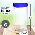 thumbnail image 5 of Double Wall Plastic Tumblers with Slid-lock Lid, 14 oz, 6 pack, Plastic Travel Coffee Cups , Blue, 5 of 5
