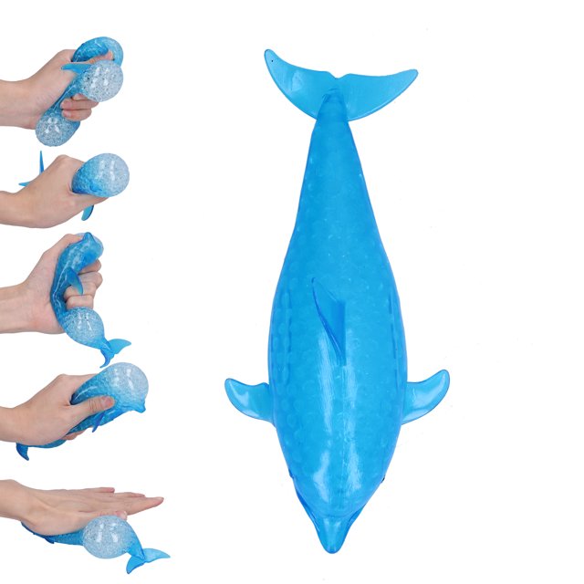Juguetes Sensoriales Con Cuentas De Delfín, Duraderos Y Que Se Pueden Apretar Repetidamente Fiable E Inofensivo Para Los Humanos Y El Medio Ambiente Juguete Con Cuentas De Delfín ANGGREK Squeezing Dolphin Toy