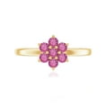 thumbnail image 4 of Rosec Jewels Natural Pink Tourmaline Flower Promise Ring for Women - AAA Quality - Pink Flower Ring - Ready to Gift, 18K Yellow Gold, US 11.50, 4 of 9