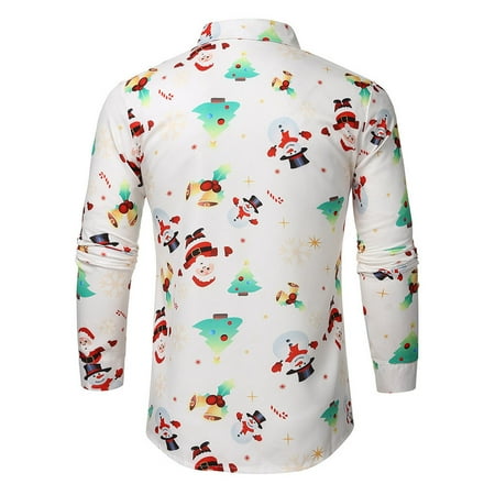

Men T Shirts Pack Shirts Top Blouse Sleeve Autumn Fashion Printed Winter Men s Long Christmas Casual Men Shirts Long Sleeve Scrub Top