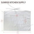 thumbnail image 4 of Sunrise Kitchen Supply White Half Bistro Apron, 2 Pockets, 19"L By 27"W, 4 of 6