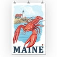 thumbnail image 2 of Maine, Lobster and Portland Lighthouse (24x36 Giclee Gallery Art Print, Vivid Textured Wall Decor), 2 of 3