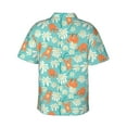 thumbnail image 3 of Balery Cute Sloth on Floral Tree Print Men's Hawaiian Shirts Short Sleeve Beach Shirt Relaxed Fit Vacation Button Down Shirts-XX-Large, 3 of 9