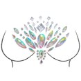 thumbnail image 1 of WREESH Exquisite Acrylic Chest Sticker Diamond Art Carnival Party Chest Decoration, 1 of 1