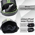 thumbnail image 5 of Bocaoying Sports Drawstring Backpack, Waterproof Gym Backpack, Swim Bag with Shoes Compartment, Pull String Sport Bag for Soccer and Basketball, 5 of 7