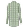 thumbnail image 4 of Guieoi Jackets for Women Clearance under $10.00 Women's Casual Long-sleeved Plaid Printed Cardigan Jacket Green Black*Friday/Cyber*Monday Clearance, 4 of 6