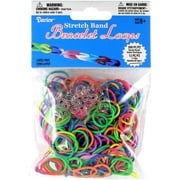 Darice Stretch Band Bracelet Loops Assorted Colors 300 Bands 12 Clasps