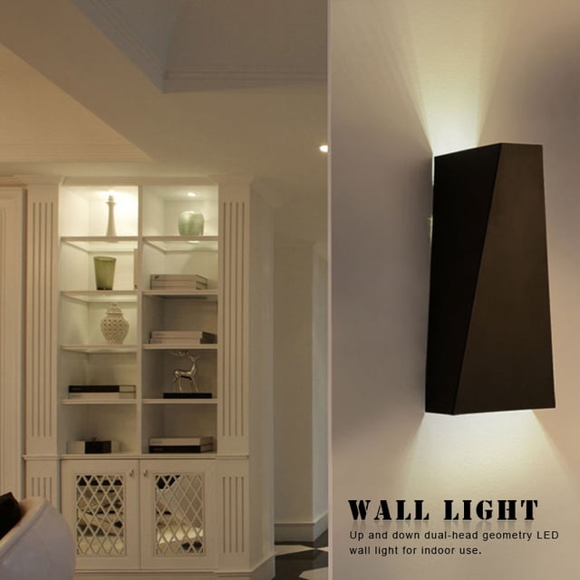 Minimalismo Geometría De Doble Cabeza 10W Led Luz De Pared Lámpara De Noche Interior Blanco Cálido Smd 5730 Ac 85-265V Yuarrent HA024498-01