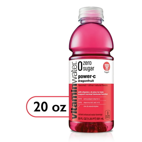 Vitaminwater ZERO Power-C Dragonfruit, 20 Oz Bottle