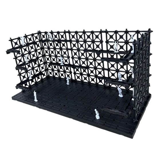 Pitycbo Interlocking Action Figure Display Stand Home Decoration Transforming Robot Rack 32cmx14.3cmx16cm