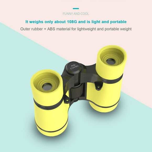PRETXORVE Portable 4 Magnification Lens Binoculars for 3-7 Years Old Kids Telescope