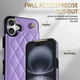 thumbnail image 4 of Allytechgroup Flip Wallet Case for iPhone 8 Plus/7 Plus with Cards Holder, PU Leather Phone Case with Lanyard Kickstand Shockproof Back Cover for iPhone 8 Plus/7 Plus, Purple, 4 of 8