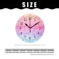 thumbnail image 2 of 12 Inch Wall Clock Battery Operated Silent Clock Decorative for Office, Kitchen, Outdoor, Living Room，Galaxy Unicorn Pastel Rainbow Colorful, 2 of 5