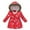 Red, variant on Wancir Winter Coats For Girls Hooded Waterproof Floral Printed Kids Toddler Warm Snow Jacket