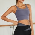 thumbnail image 2 of idosla Womens Crop Tank Tops with Built in Bras Breathable Wrap Ruched Athletic Workout Yoga Sleeveless Tops (Purple, XXL), 2 of 6