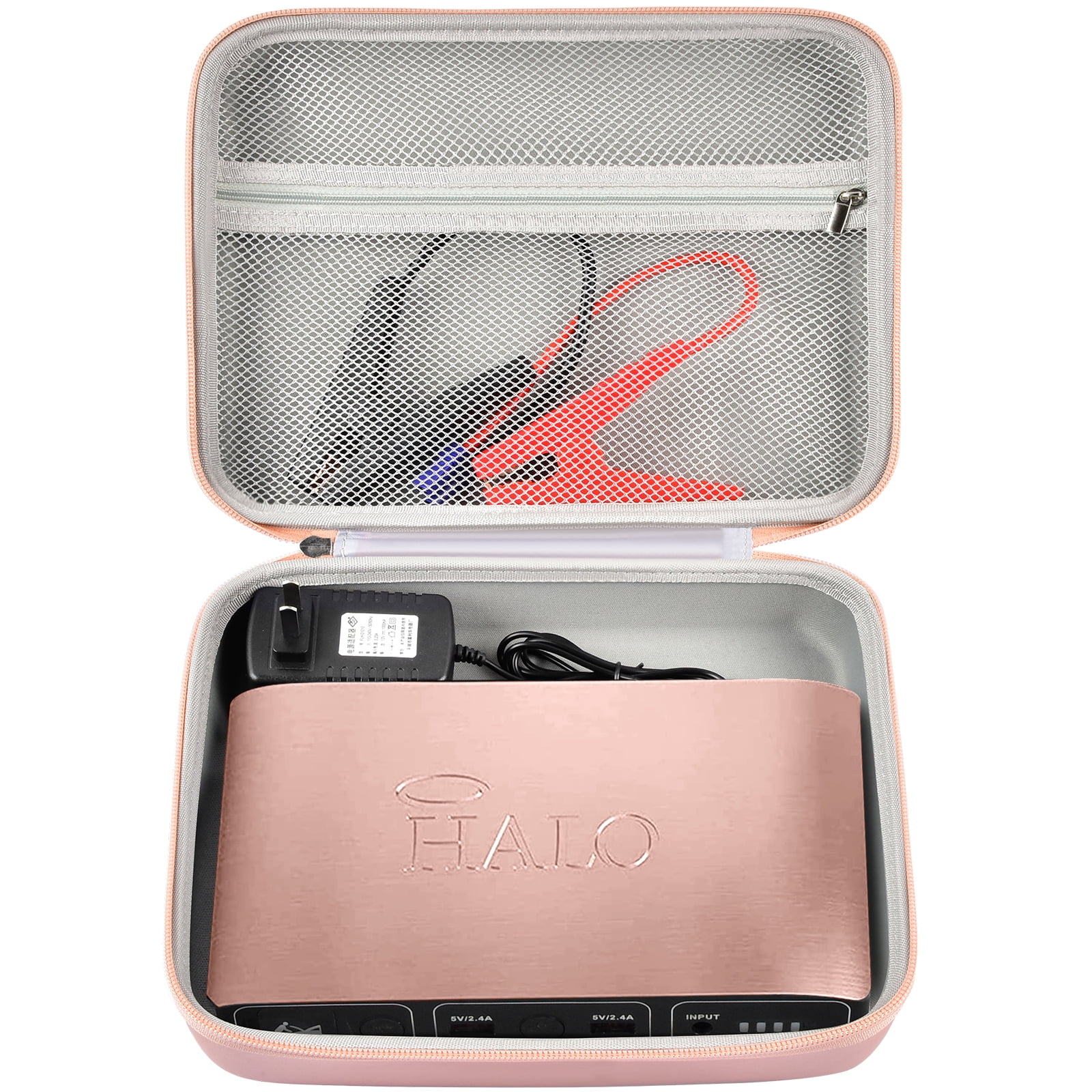 Fleurvie Case for Halo Bolt  Car Jump Starter. Portable Car Charger Power Bank Holder Box - Pink(Box Only)