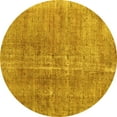 thumbnail image 1 of Ahgly Company Machine Washable Indoor Round Persian Yellow Bohemian Area Rugs, 6' Round, 1 of 4