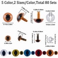 thumbnail image 2 of A Box 80Pcs 10 Styles Plastic Eyes 10mm 18mm Colored Craft Safety Eyes with Washers DIY, 2 of 6