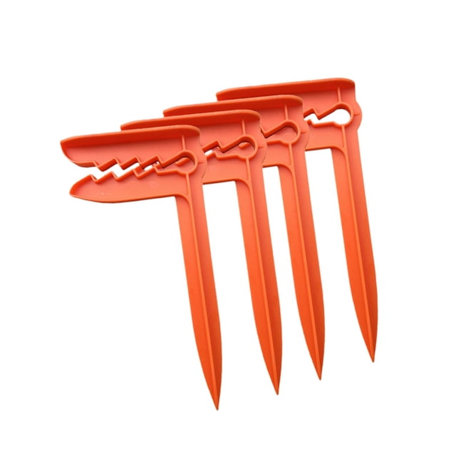 4 estacas de playa para exteriores, anclas para toallas, soportes para mantas de picnic, resistentes al viento, con clips para sujetar toallas en naranja