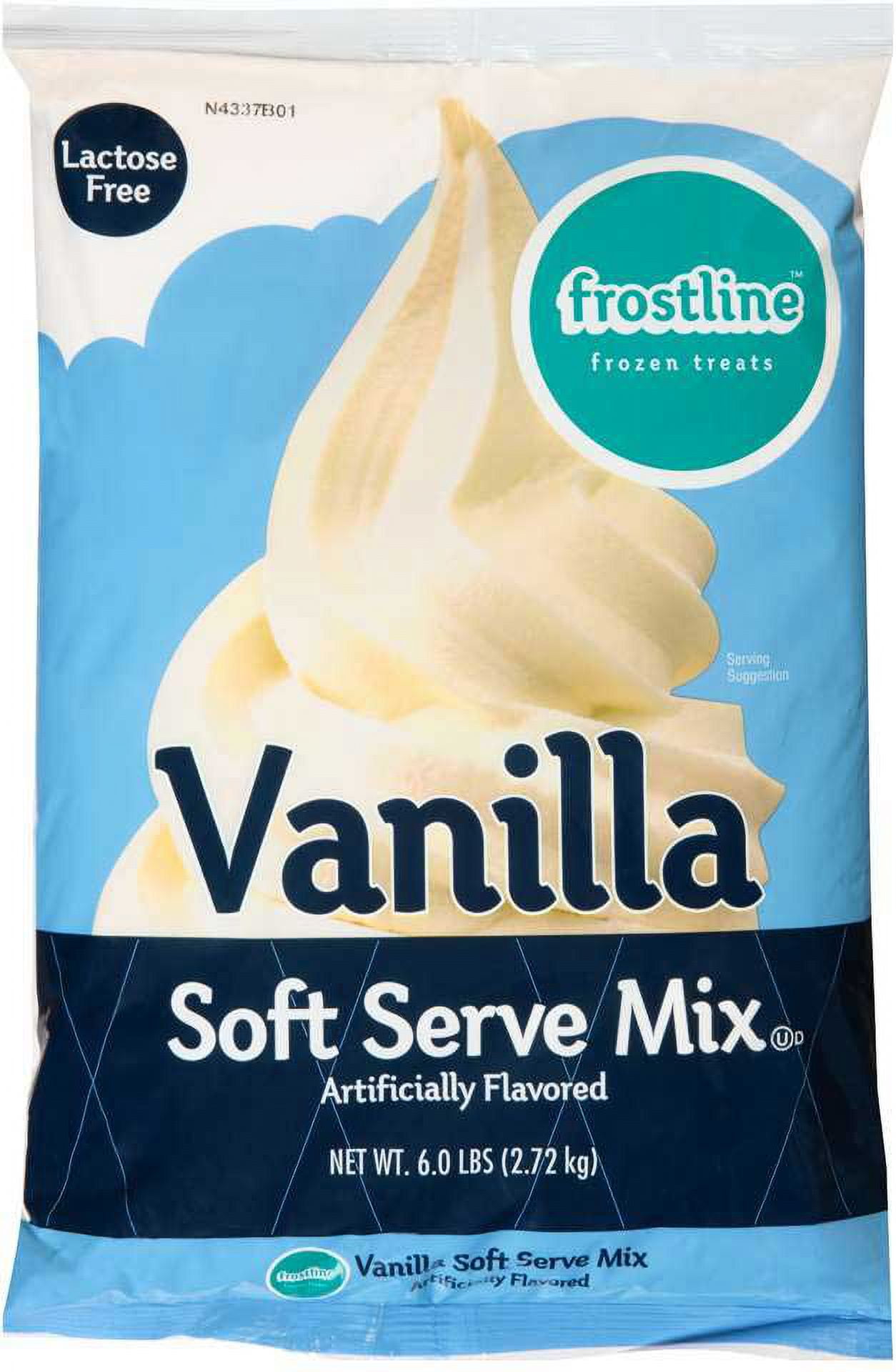 Frostline Vanilla Soft Serve Ice Cream Mix Lactose Free 6 lbs