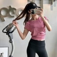 thumbnail image 3 of Women's T-Shirt Ultimate Short-Sleeve Lightweight Workout Running Yoga Fitness Sports T-Shirts, 3 of 6