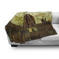 thumbnail image 3 of Turtle Soft Flannel Fleece Throw Blanket, Cartoon Style Woodland Composition Animal Walking Wildlife Natural Forest Fauna, Cozy Plush for Indoor and Outdoor Use, 50" x 60", Multicolor, by Ambesonne, 3 of 6